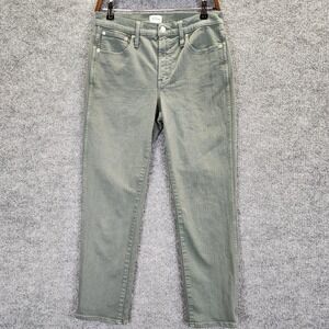 J.CREW Jeans Women's Size 28 Olive Green Vintage Straight Cut Casual